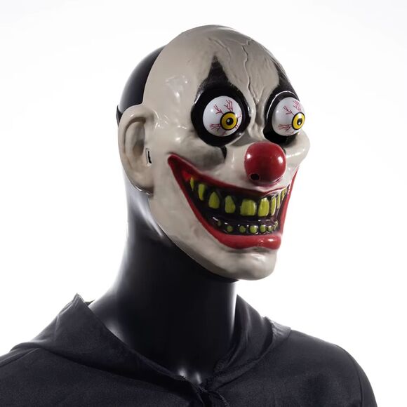 Googly Eye Clown Half Mask ONE SIZE FITS MOST - Picture 3 of 9